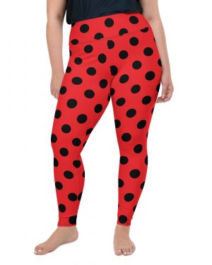 Ladybug Costume Red Black Polka Dot Plus Size Leggings