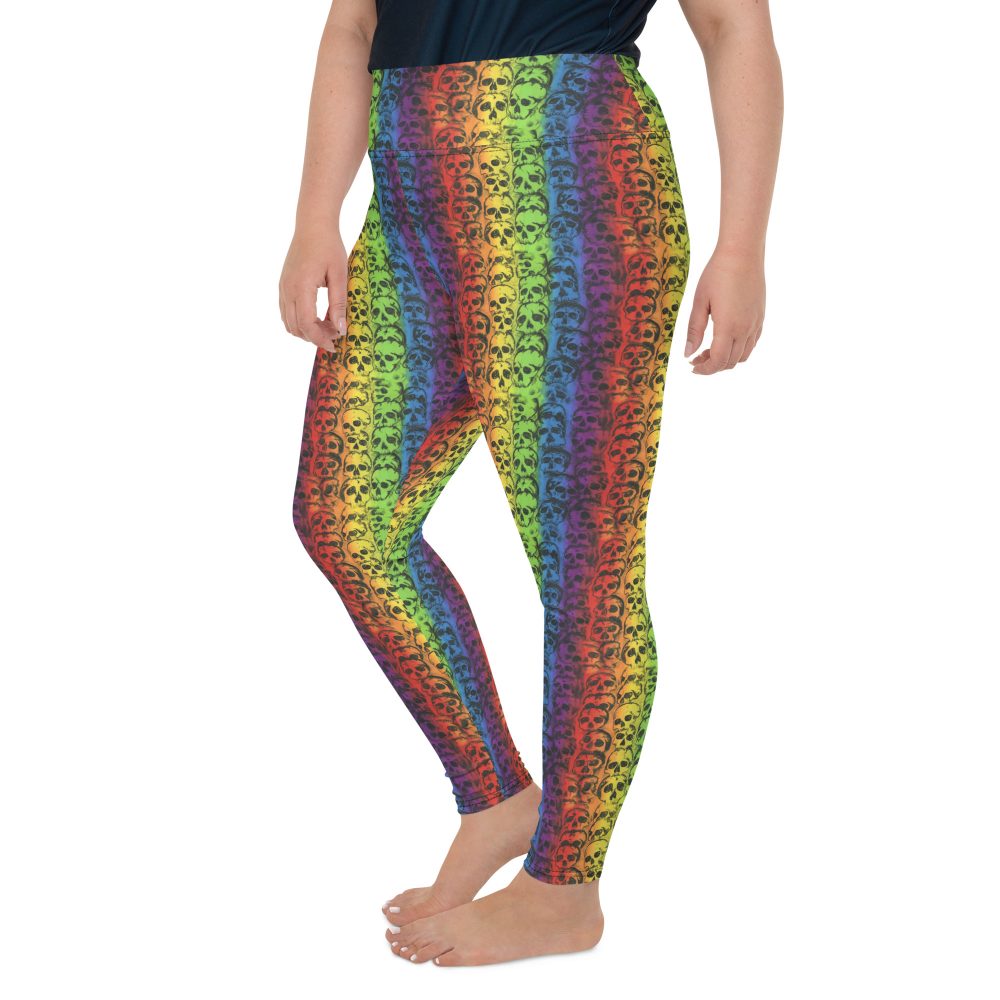 Rainbow Skulls Pride Plus Size Leggings - Image 6