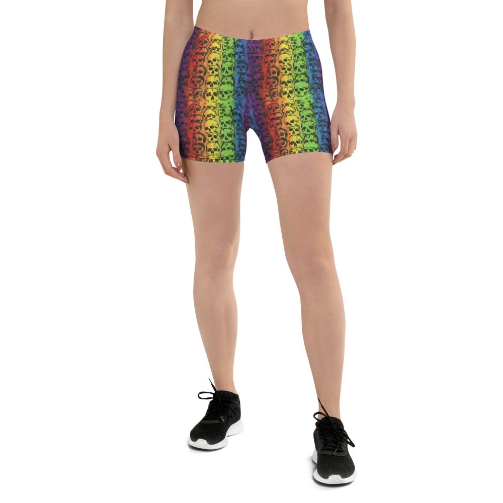 Rainbow Skulls Pride Shorts