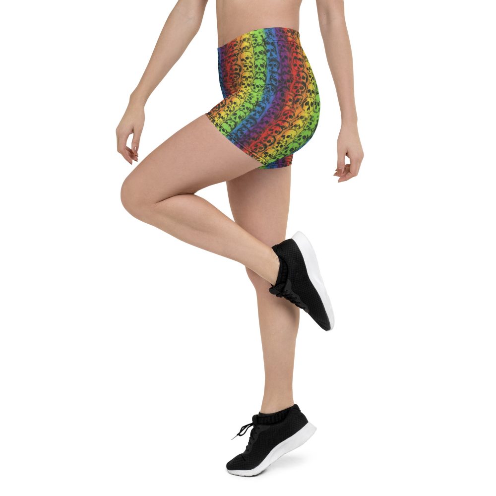 Rainbow Skulls Pride Shorts - Image 4
