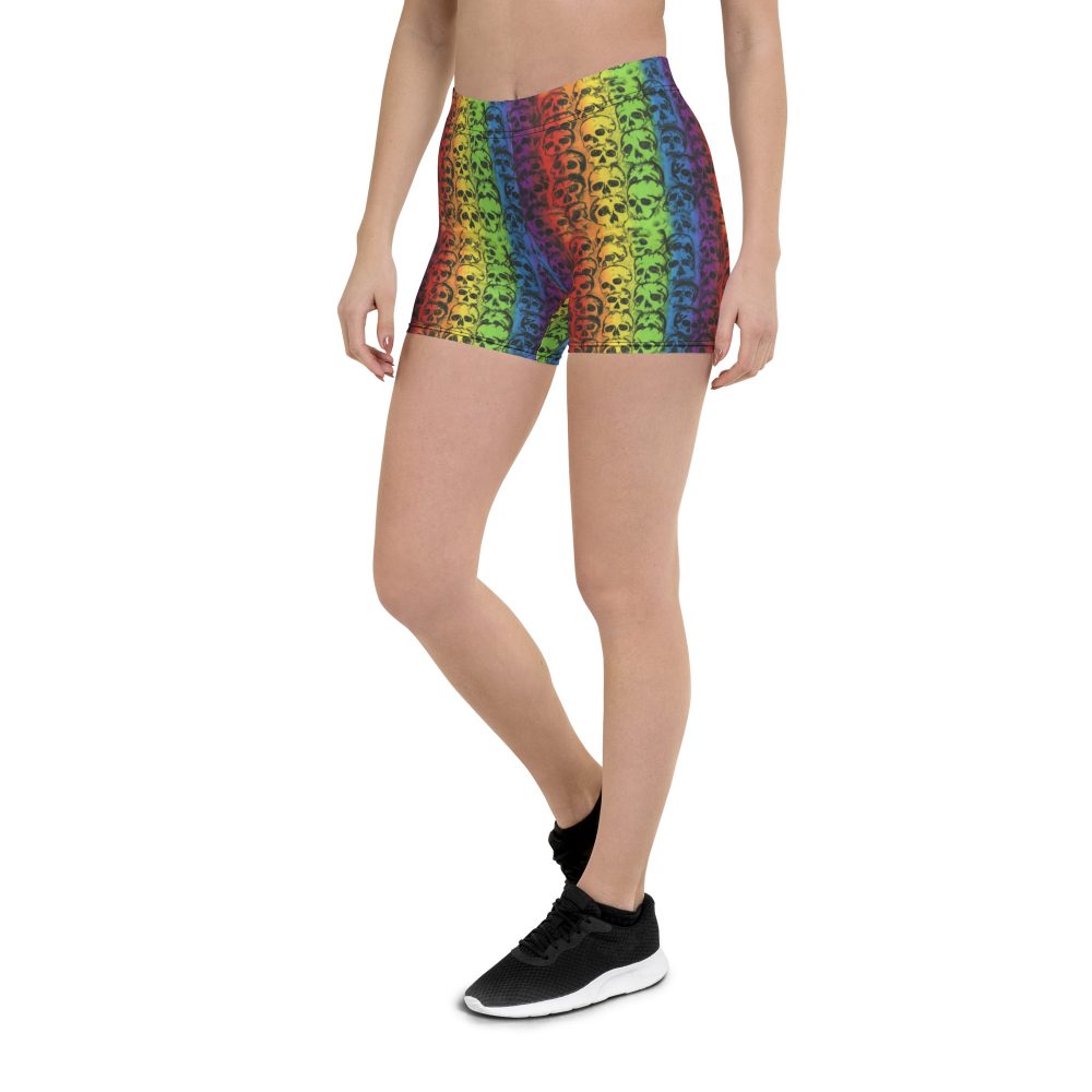 Rainbow Skulls Pride Shorts - Image 5