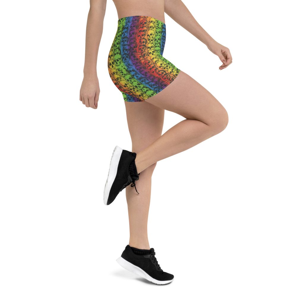Rainbow Skulls Pride Shorts - Image 3