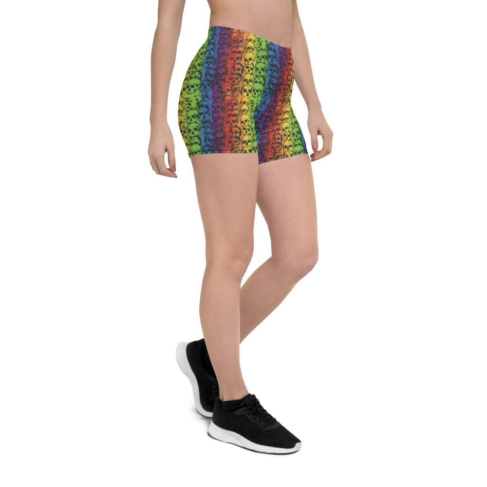 Rainbow Skulls Pride Shorts - Image 6