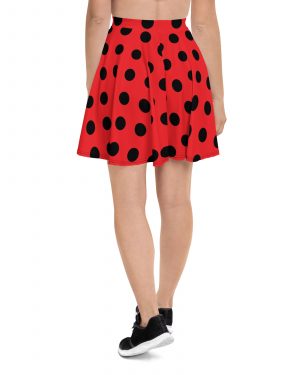 Ladybug Costume Red and Black Polka dot Skater Skirt