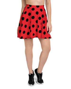 Ladybug Costume Red and Black Polka dot Skater Skirt