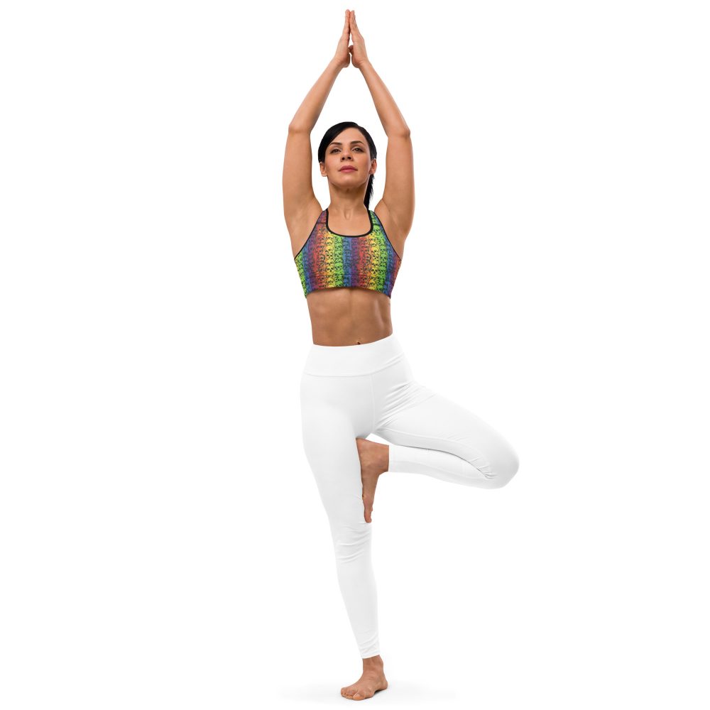 Rainbow Skulls Pride Sports bra - Image 3