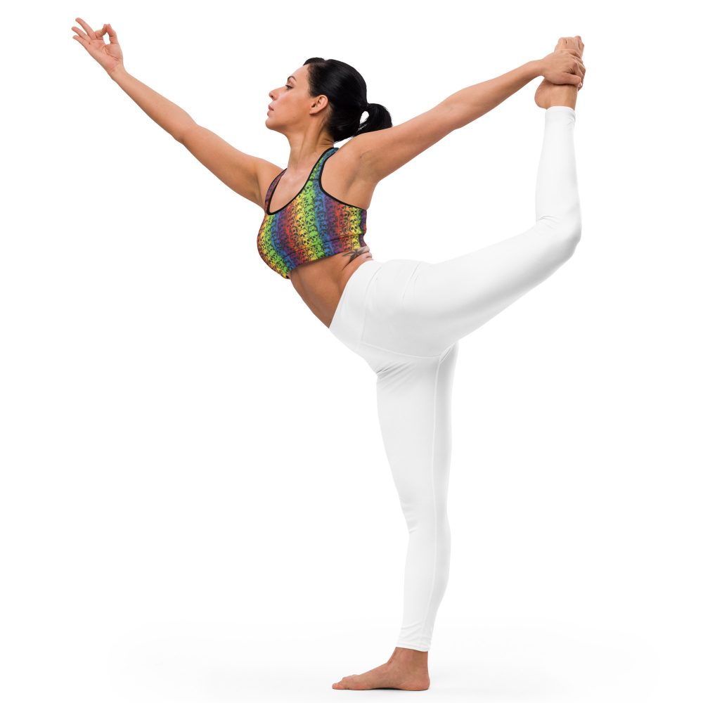 Rainbow Skulls Pride Sports bra - Image 4