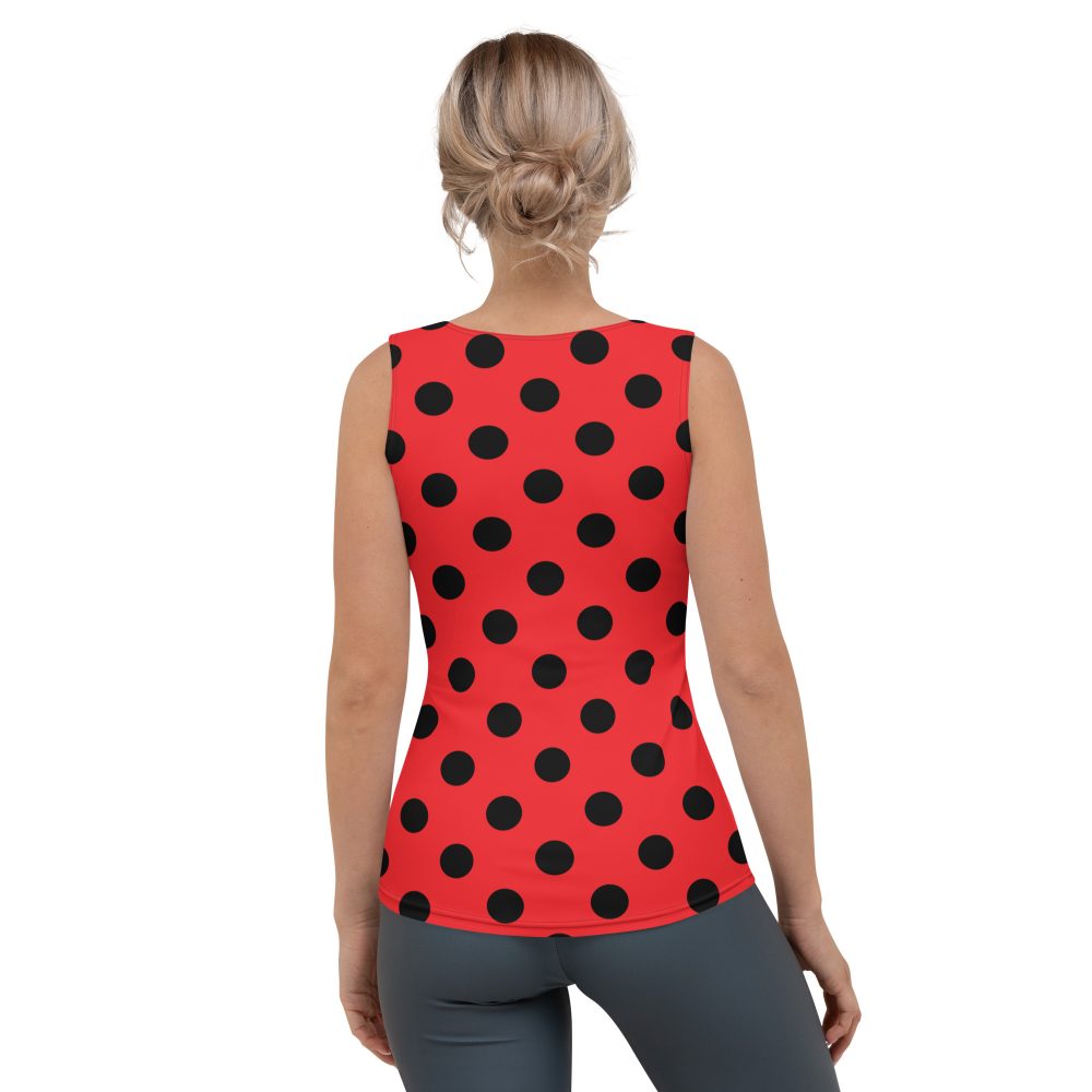 Ladybug Costume Red Black Polka Dot Tank Top - Image 2