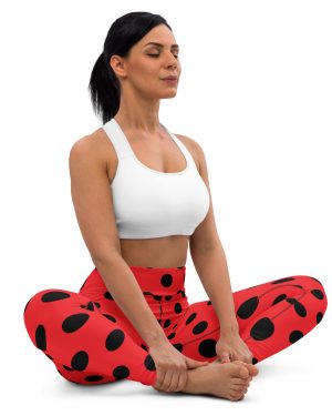Ladybug Costume Red Black Polka Dot Yoga Leggings