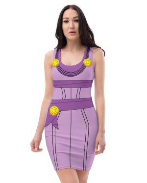 Princess Megara Costume Meg Hercules Fitted Bodycon Dress