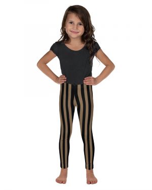 Brown and Black Striped Pirate Kid’s Leggings