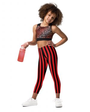 Red and Black Striped Kid’s Pirate Leggings