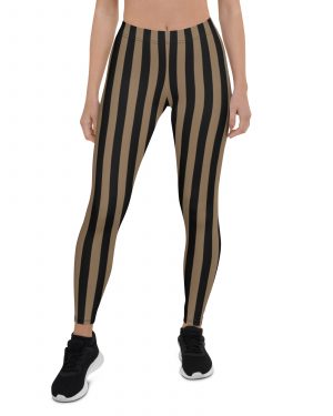 Brown and Black Striped Pirate Leggings