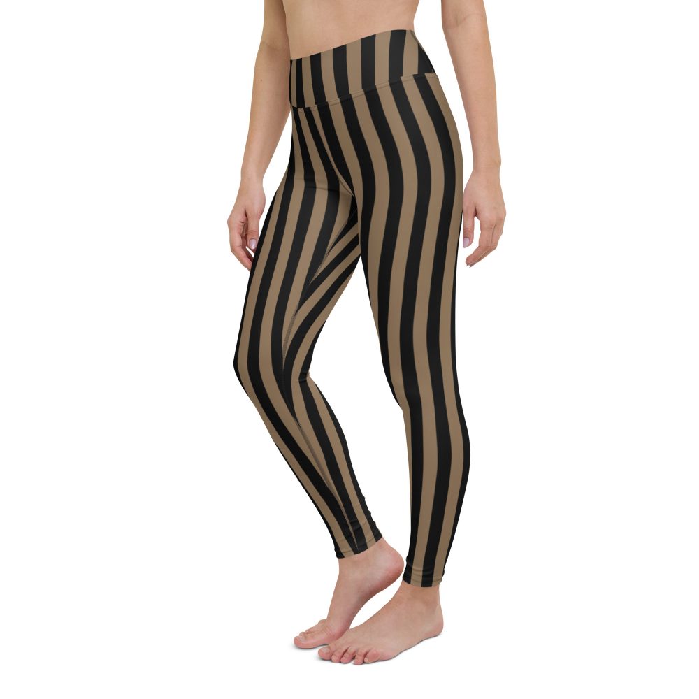 Brown and Black Striped Pirate Yoga Leggings - Image 8
