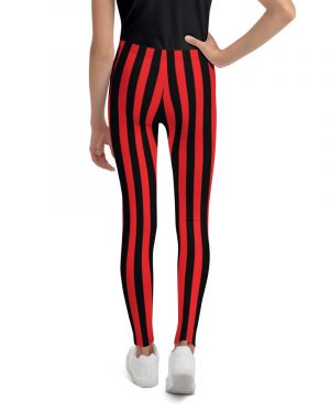 Red and Black Striped Youth Pirate Leggings