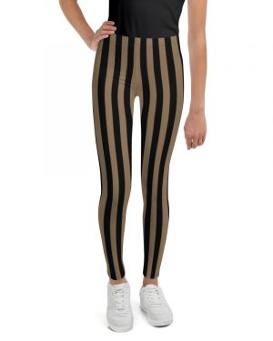 Brown and Black Striped Pirate Youth Leggings