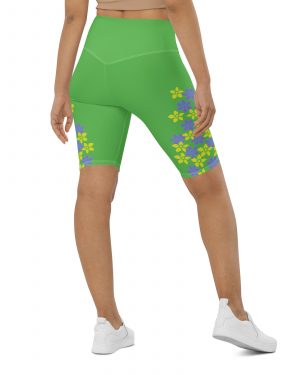 Spring Flower Gardener Floral Hippie Bike Shorts