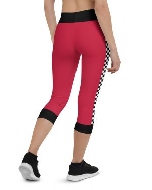 Pit Crew Race Car Driver Racing Costume Capri Leggings