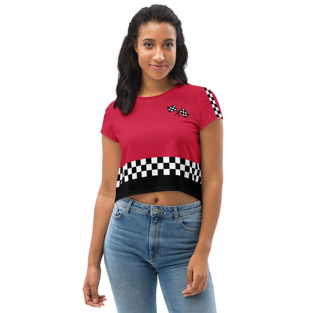 Pit Crew Race Car Driver Racing Costume Crop Tee