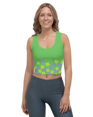 Spring Flower Gardener Floral Hippie Crop Tank Top