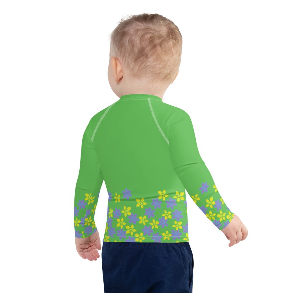 Spring Flower Gardener Floral Kids Long Sleeve UPF 50+ Swim Shirt - Image 5