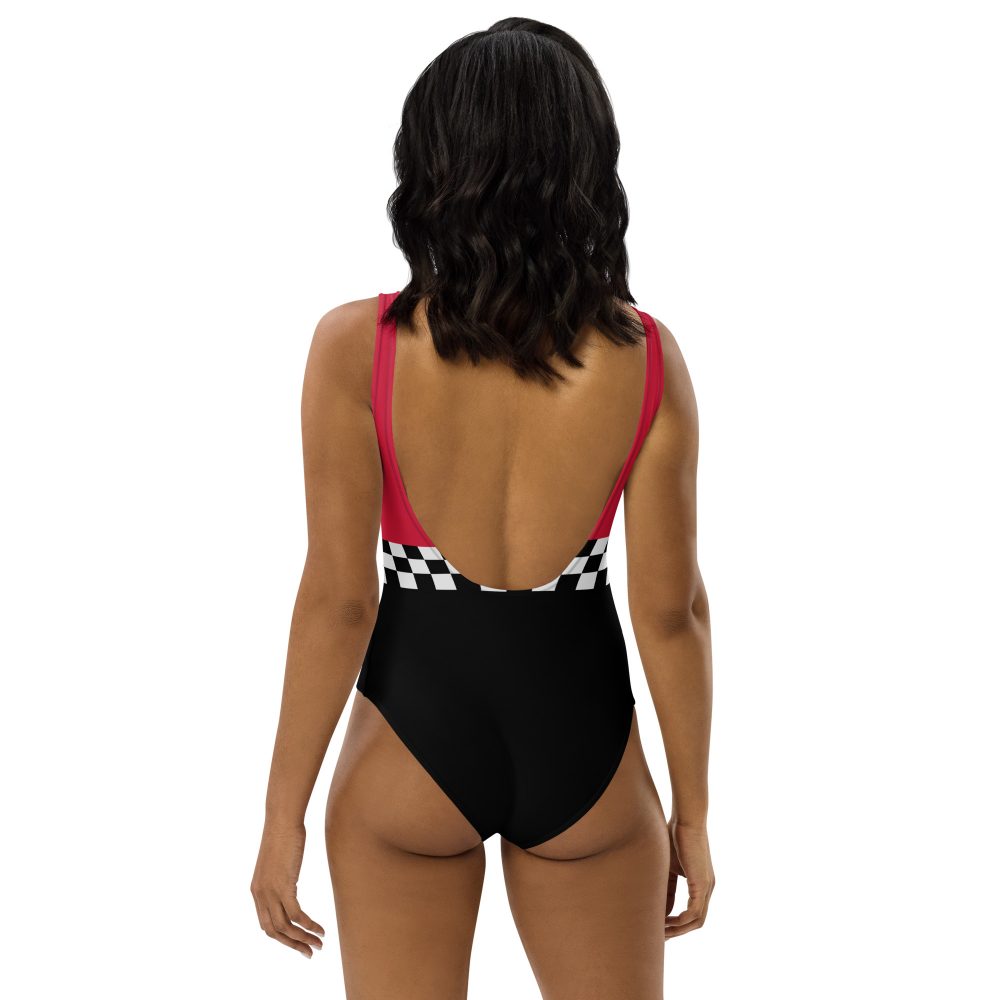 Pit Crew Race Car Driver Racing Costume One-Piece Cheeky Swimsuit - Image 14