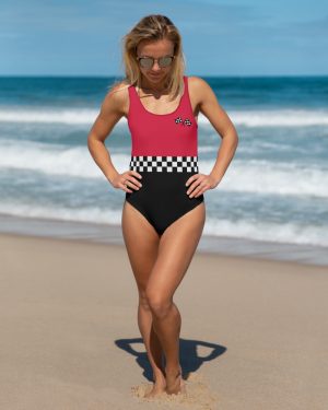 Pit Crew Race Car Driver Racing Costume One-Piece Cheeky Swimsuit