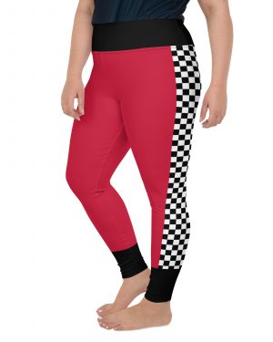 Pit Crew Race Car Driver Racing Costume Plus Size Leggings