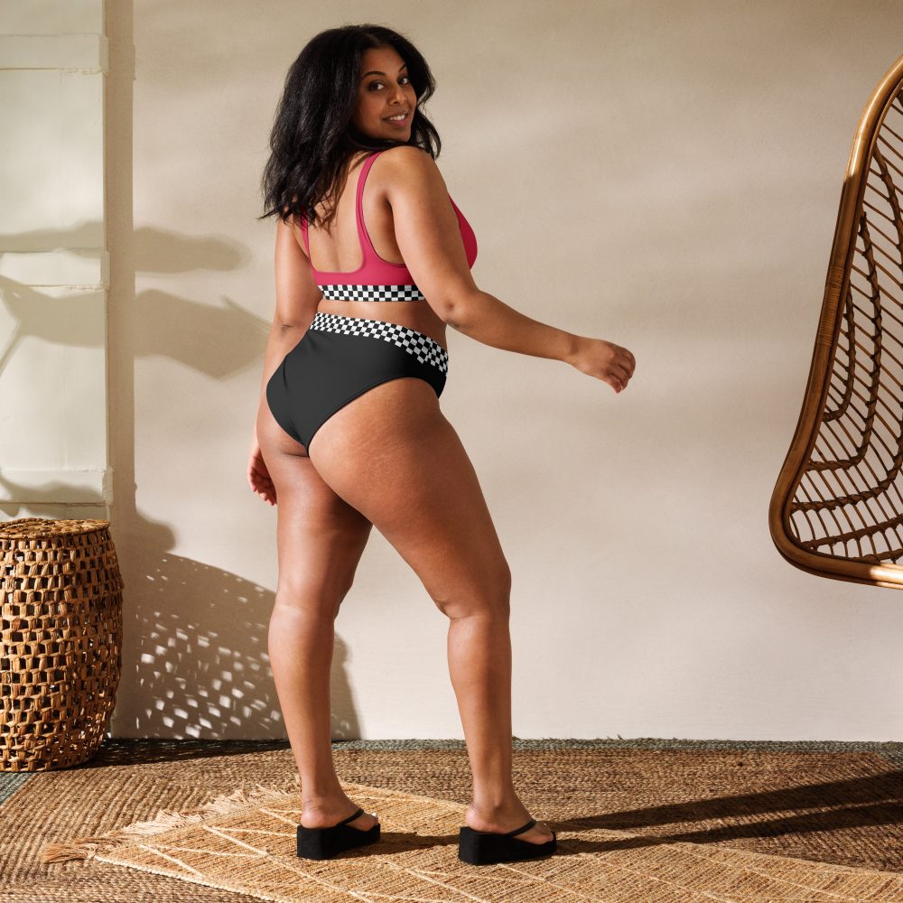 Pit Crew Race Car Driver Racing Costume High-Waisted Cheeky Bikini - Image 6