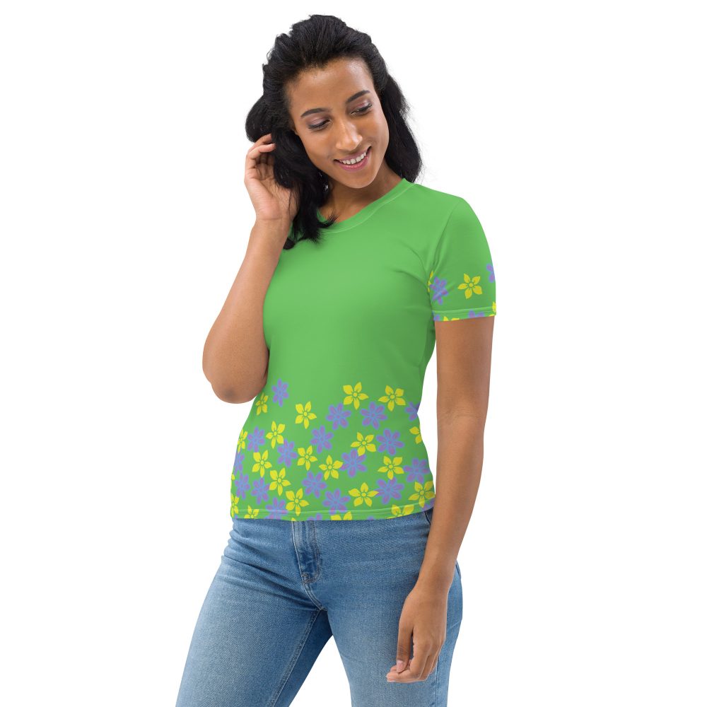 Spring Flower Gardener Floral Hippie Women's T-shirt - Image 2