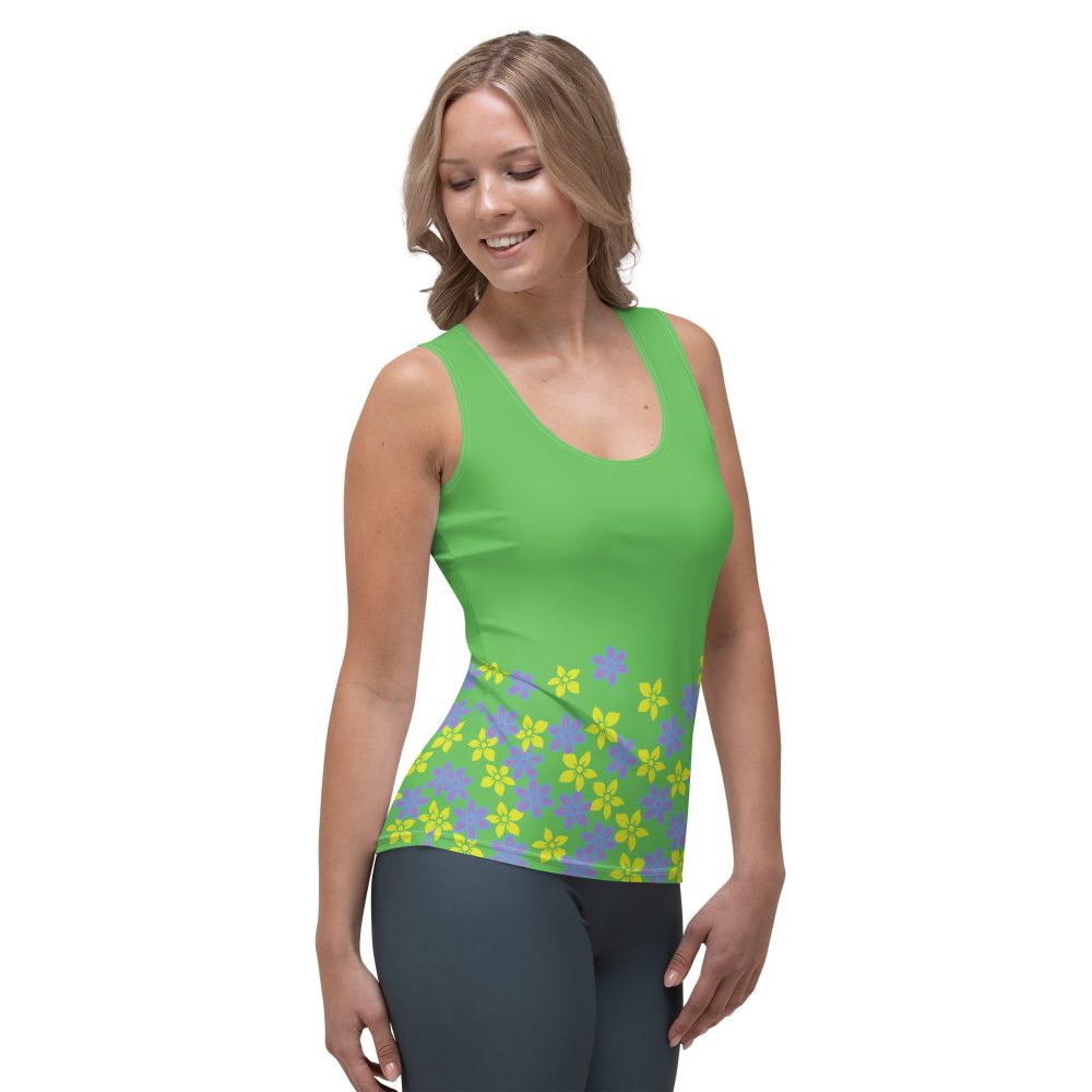 Spring Flower Gardener Floral Hippie Tank Top - Image 4