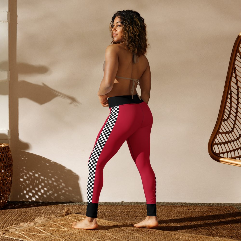 Pit Crew Race Car Driver Racing Costume Yoga Leggings - Image 2