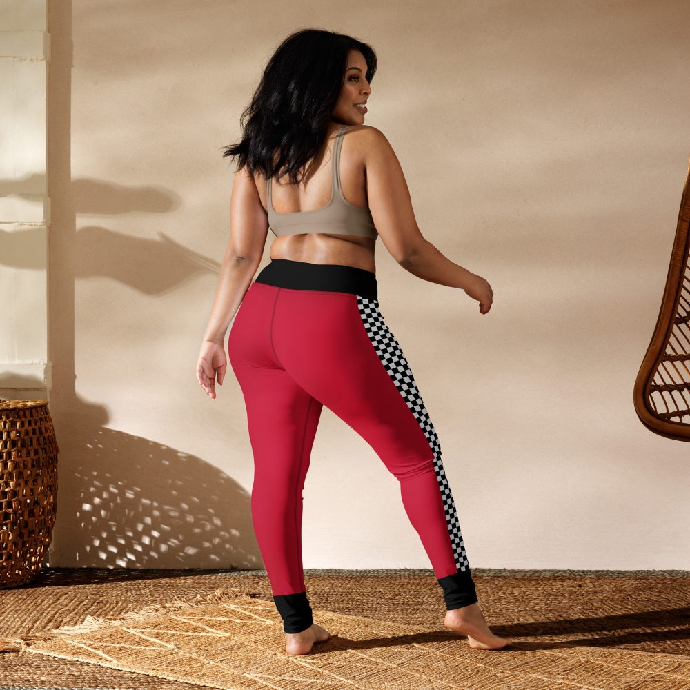 Pit Crew Race Car Driver Racing Costume Yoga Leggings - Image 5