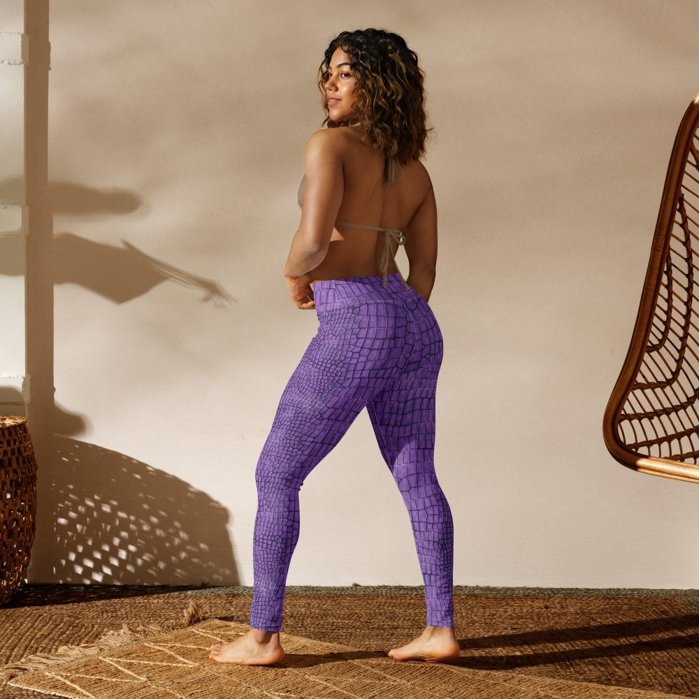 Randall Costume Purple Lizard Dragon Reptile Yoga Leggings - Image 5