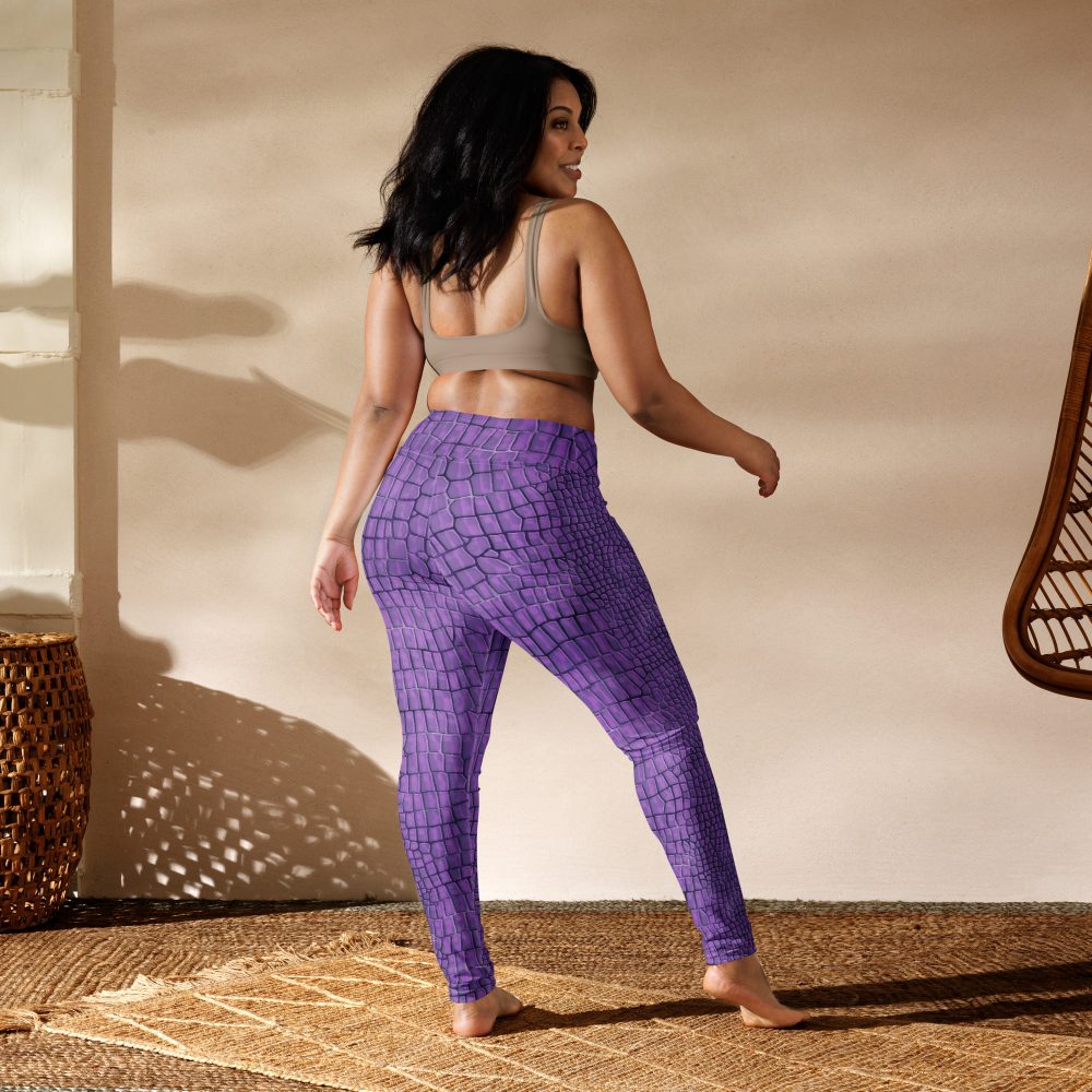 Randall Costume Purple Lizard Dragon Reptile Yoga Leggings - Image 6