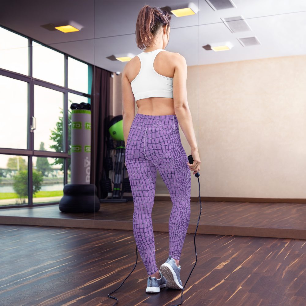 Randall Costume Purple Lizard Dragon Reptile Yoga Leggings - Image 7