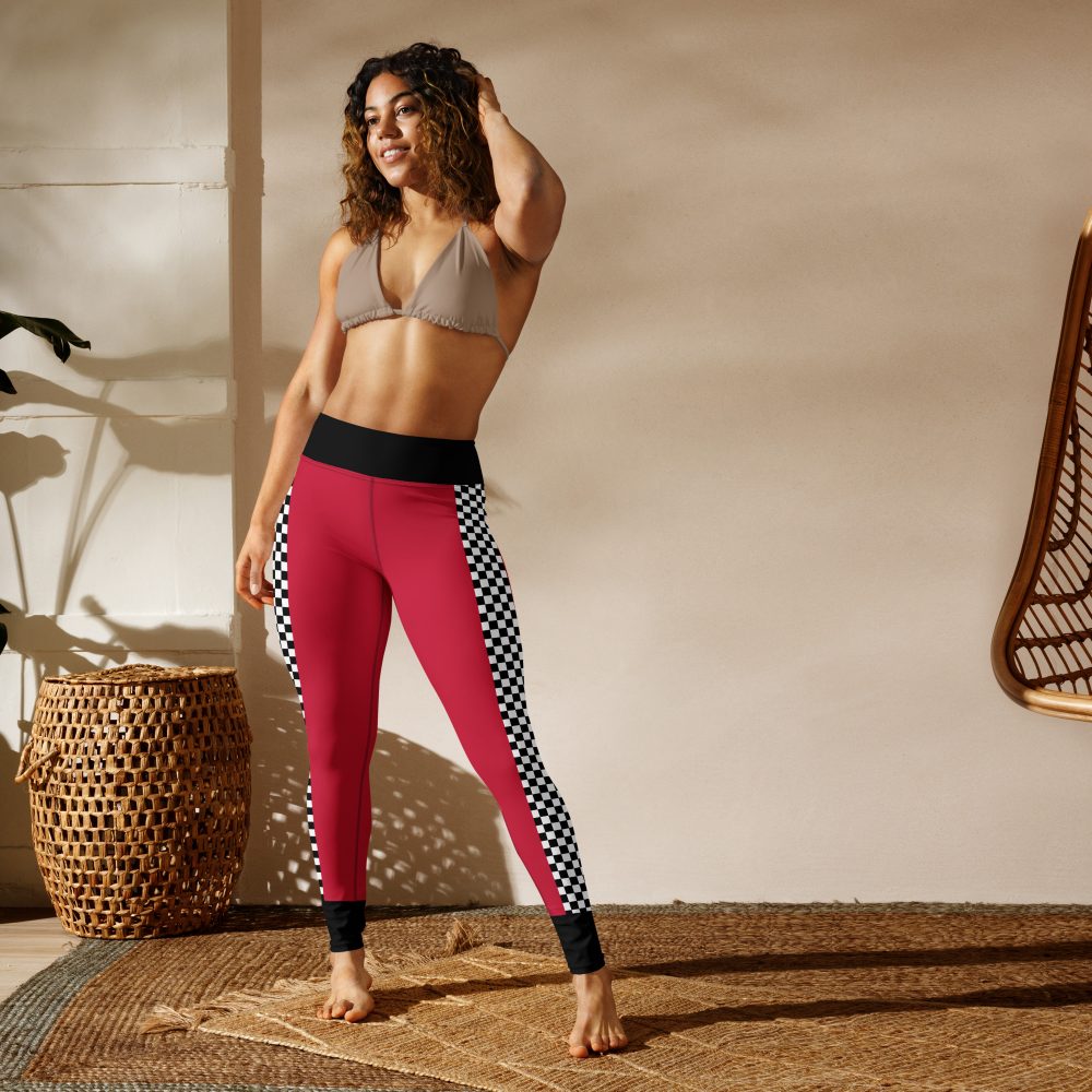 Pit Crew Race Car Driver Racing Costume Yoga Leggings - Image 3