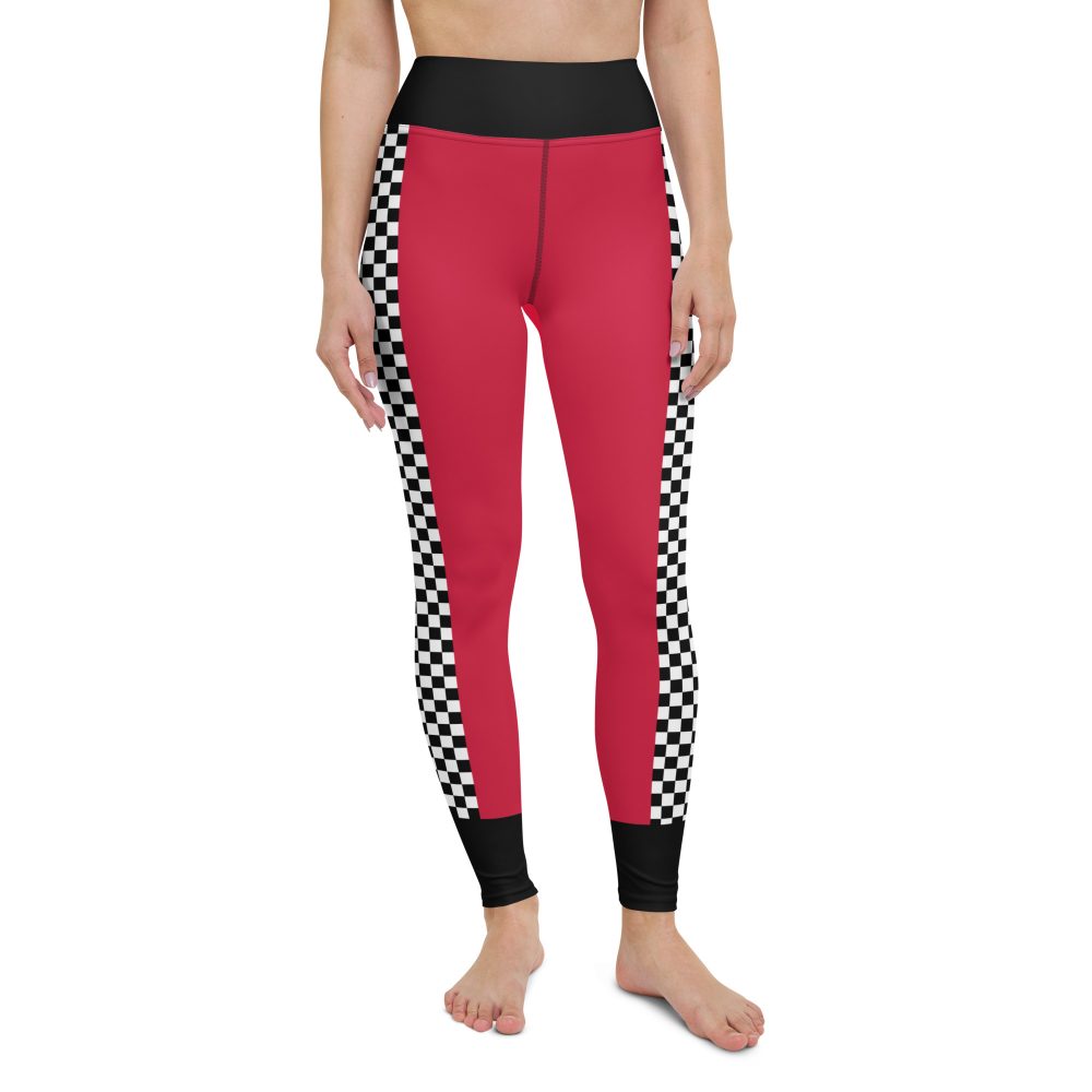 Pit Crew Race Car Driver Racing Costume Yoga Leggings - Image 11