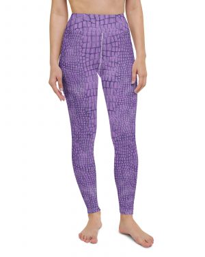 Randall Costume Purple Lizard Dragon Reptile Yoga Leggings