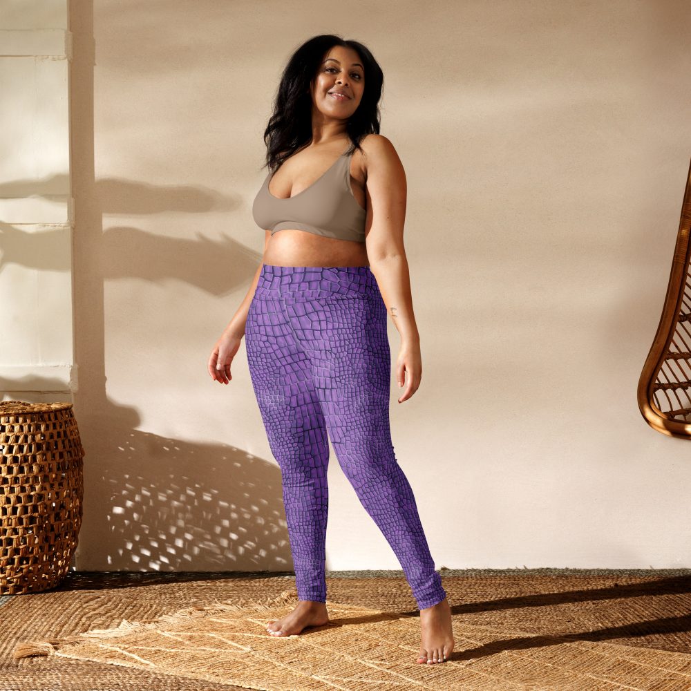 Randall Costume Purple Lizard Dragon Reptile Yoga Leggings - Image 4