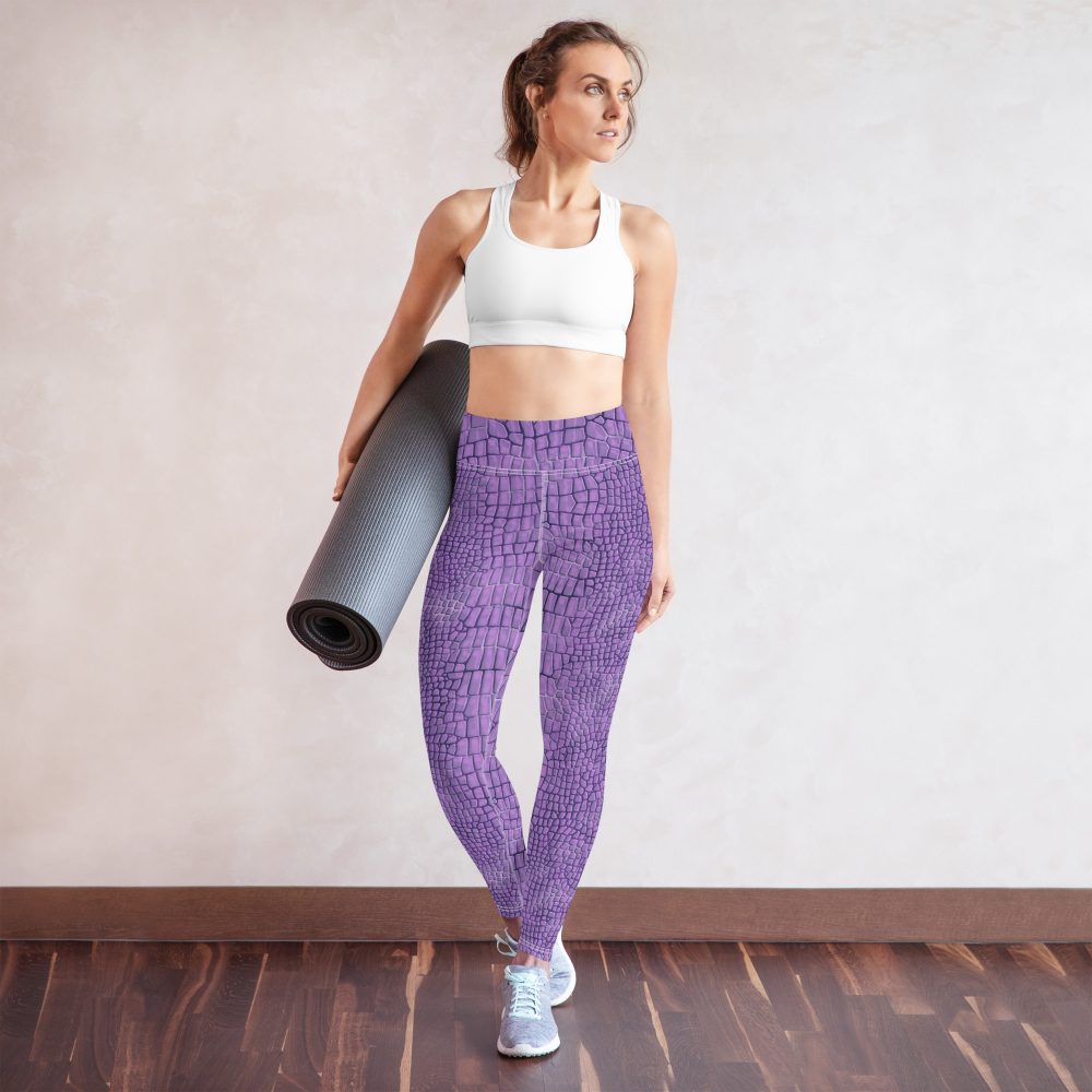 Randall Costume Purple Lizard Dragon Reptile Yoga Leggings - Image 8
