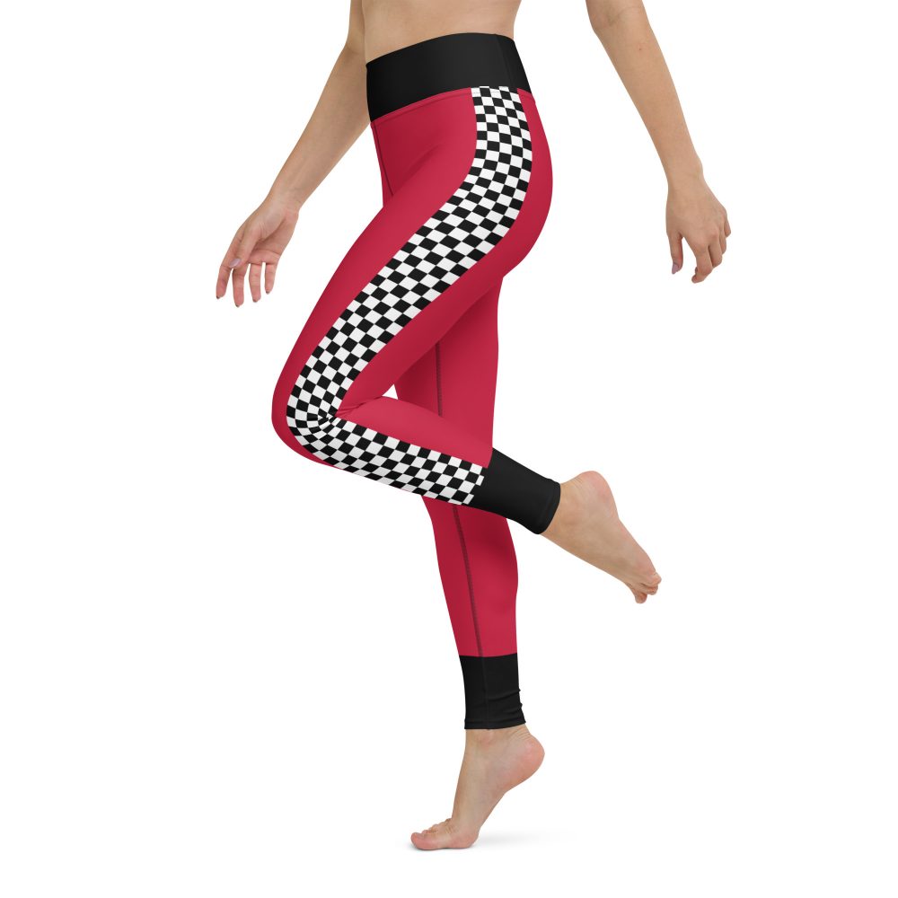 Pit Crew Race Car Driver Racing Costume Yoga Leggings - Image 7