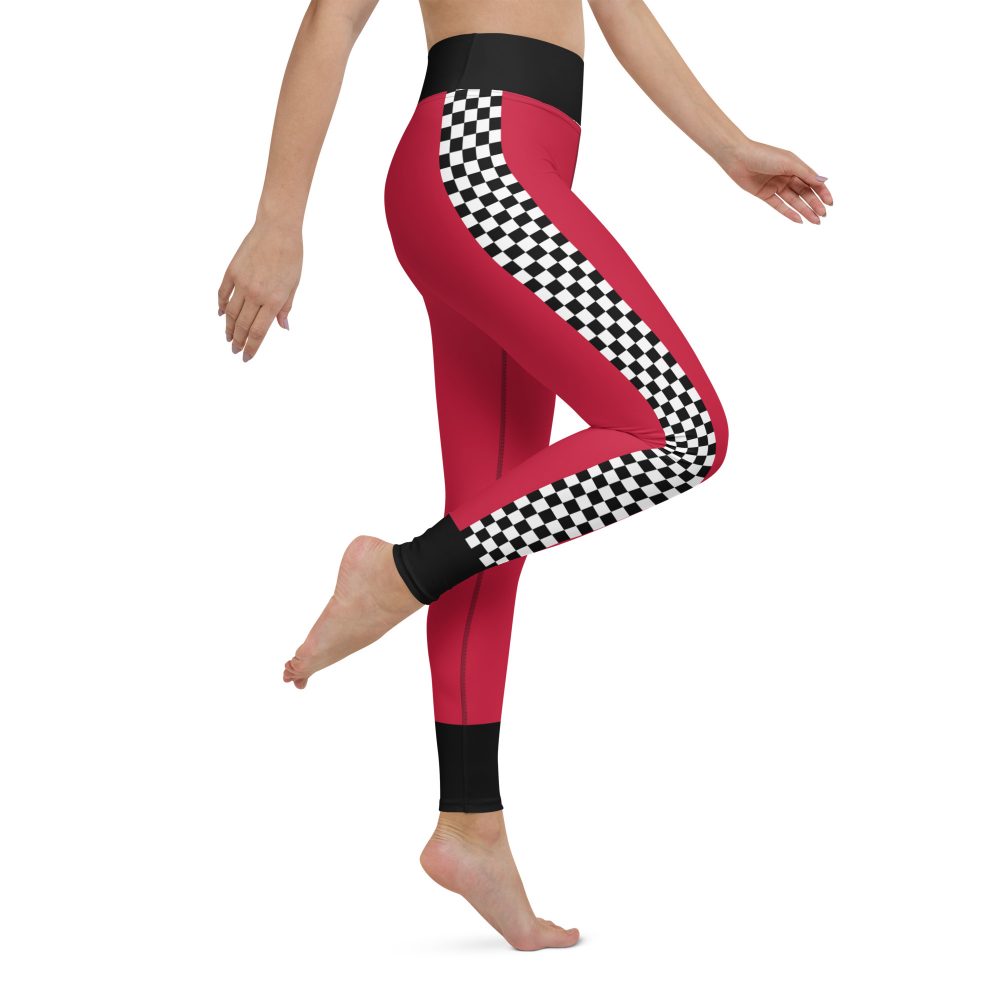 Pit Crew Race Car Driver Racing Costume Yoga Leggings - Image 8