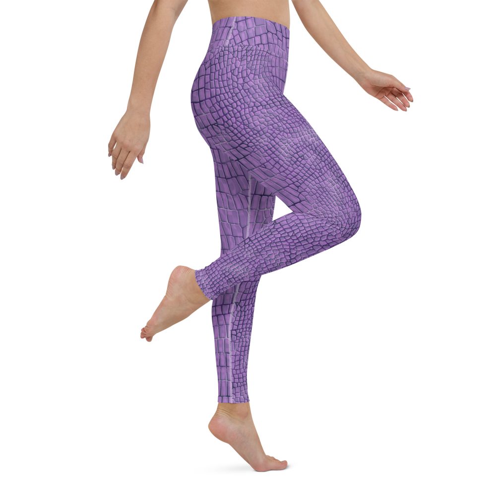 Randall Costume Purple Lizard Dragon Reptile Yoga Leggings - Image 11