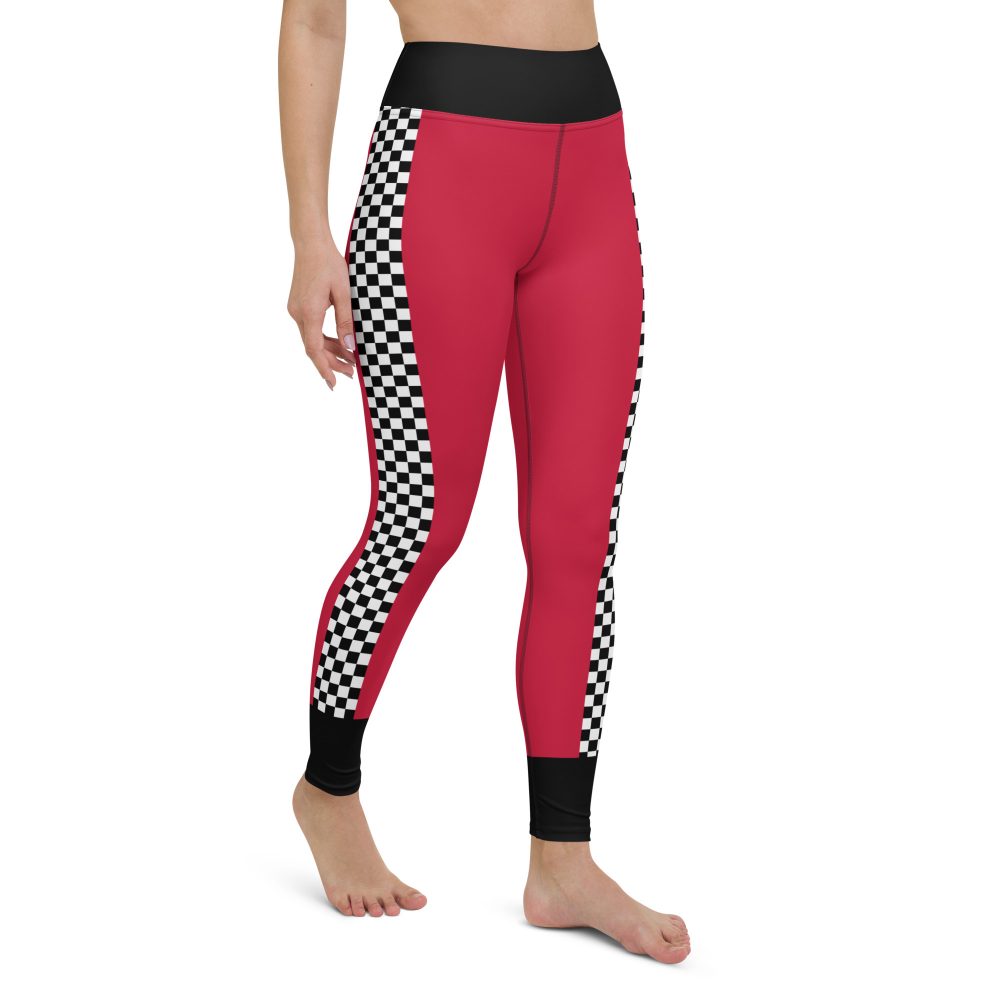 Pit Crew Race Car Driver Racing Costume Yoga Leggings - Image 9