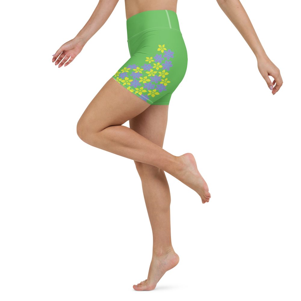 Spring Flower Gardener Floral Hippie Yoga Shorts - Image 5