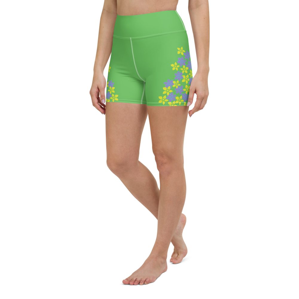 Spring Flower Gardener Floral Hippie Yoga Shorts