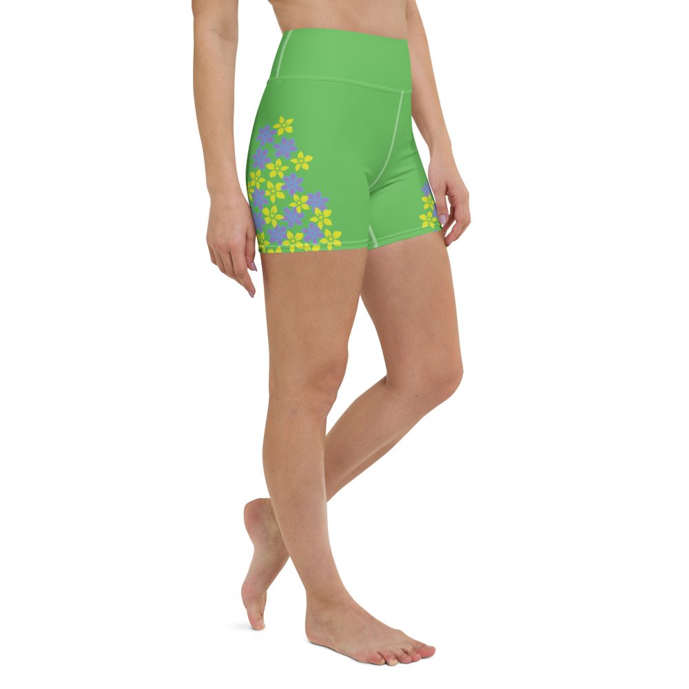 Spring Flower Gardener Floral Hippie Yoga Shorts - Image 7