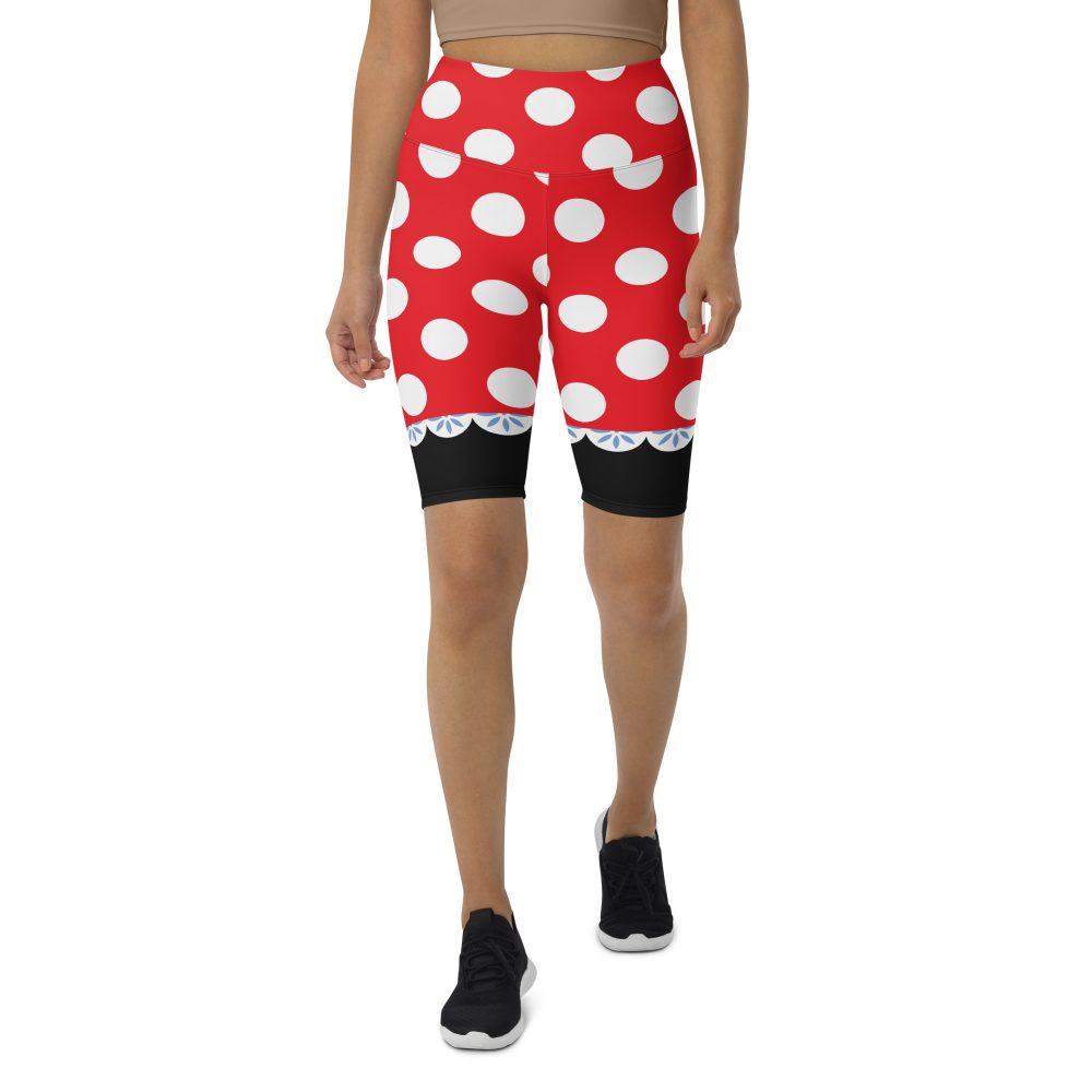 Mouse Costume Red White Polka Dot Biker Shorts