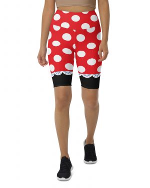 Mouse Costume Red White Polka Dot Biker Shorts